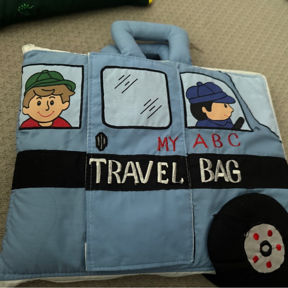 My ABC Travel Bag Soft Play Book - Light Blue